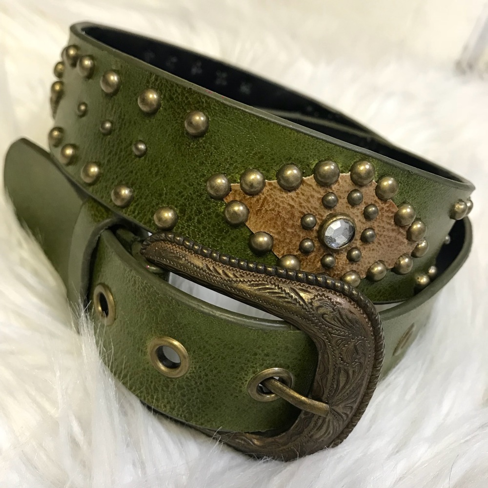 Green Studded Belt